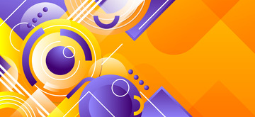 商务海报banner电商橙色装饰背景