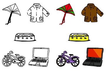 风筝衣服蛋糕自行车电脑笔记本电脑