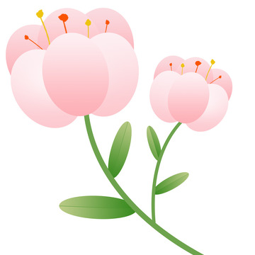 春分季节小清晰花朵元素