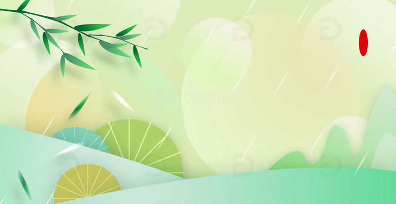 春天春分清明节插画背景