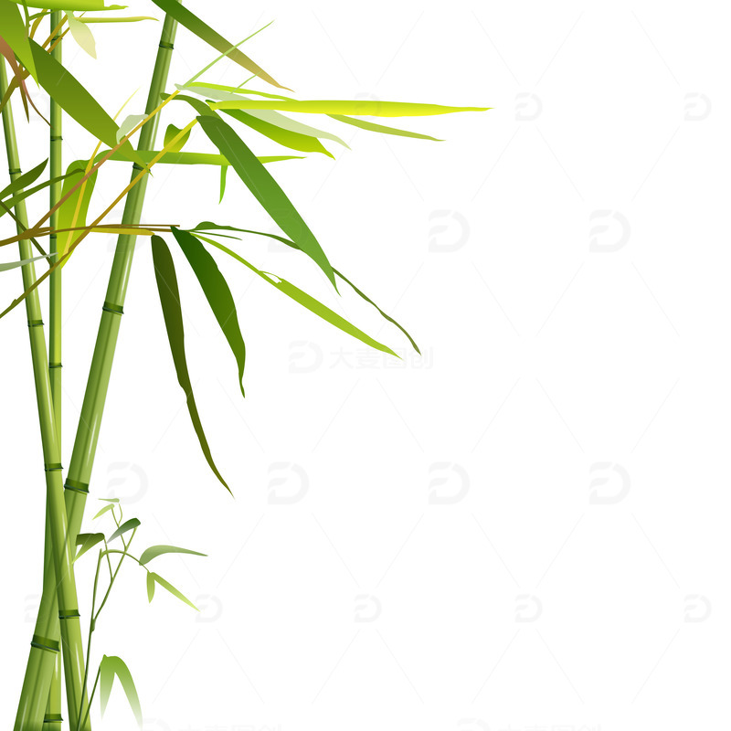 源文件下载【趣麦麦图】手绘竹子元素