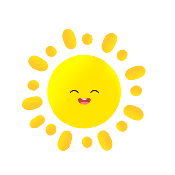 可爱拟人太阳笑脸元素