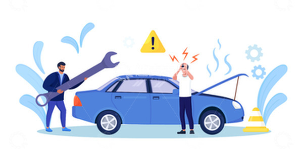 源文件下载【趣麦麦图】汽车车辆维修故障扳手汽车修理