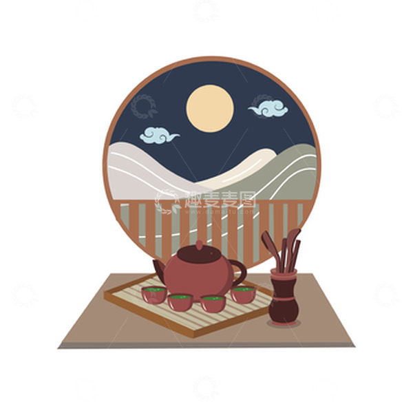 源文件下载【趣麦麦图】春茶节茶叶茶杯茶壶茶具喝茶泡茶