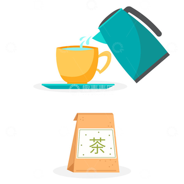 源文件下载【趣麦麦图】春天喝茶倒水泡茶矢量元素