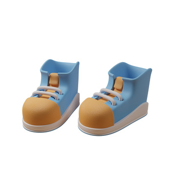 3D立体卡通鞋子模型元素