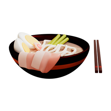 3D骨汤拉面美食