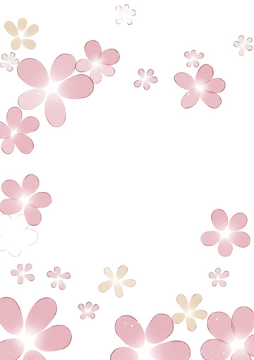 粉色半透明手绘花花