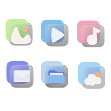 3D立体手机平板APP图标元素