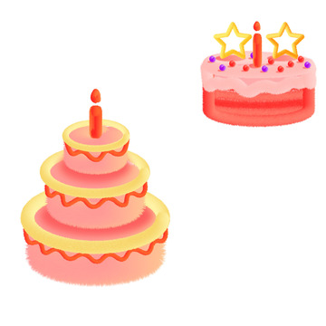 毛绒蛋糕生日
