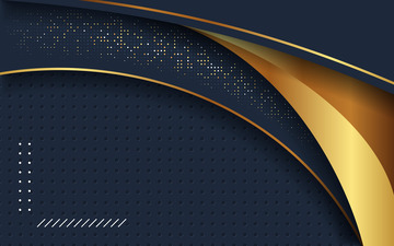 黑金质感网格蜂窝曲线金色高端背景