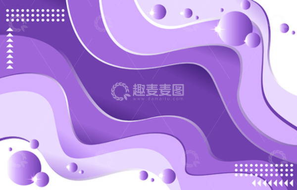 源文件下载【趣麦麦图】简约紫色球体海报banner简单背景平面