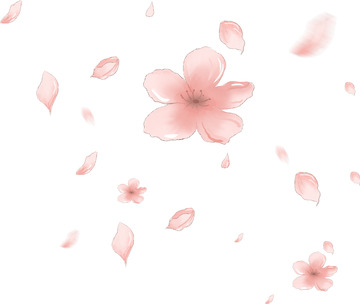 春天浪漫樱花漂浮元素