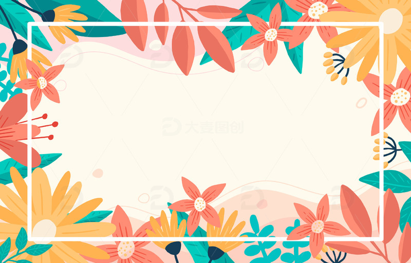 春天春季花朵鲜花简约背景春天背景花背景