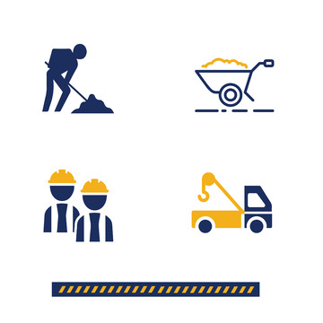 安全提示道路安全图标