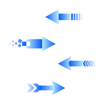 蓝色科技渐变特殊矢量箭头