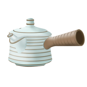 卡通清新茶壶绿叶茶叶饮茶茶具