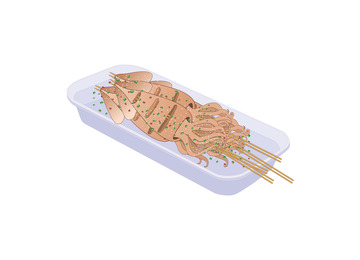 烧烤烤铁板鱿鱼