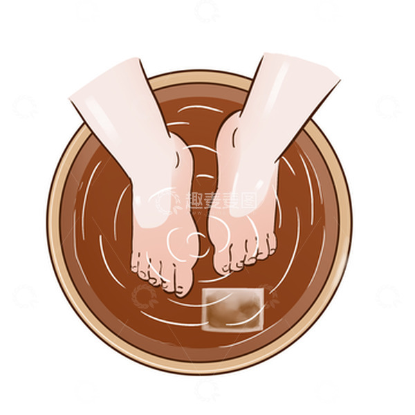源文件下载【趣麦麦图】养生足浴包泡脚