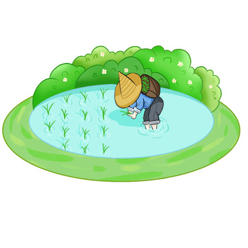 春天谷雨插秧农忙春种