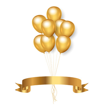 气球金色气球标签情人节表白告白节日庆祝