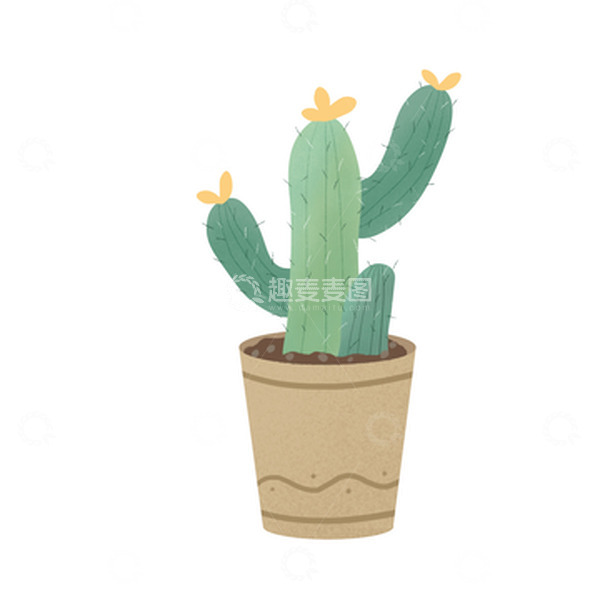 源文件下载【趣麦麦图】植物花草仙人掌小清新