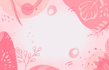 淡彩粉色树叶简约春天背景装饰