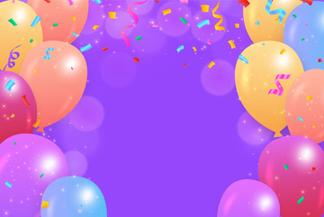 气球彩色气球彩带情人节表白告白节日庆祝