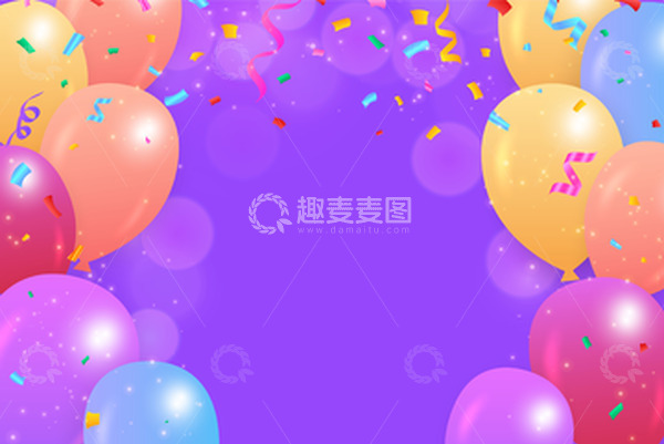 源文件下载【趣麦麦图】气球彩色气球彩带情人节表白告白节日庆祝