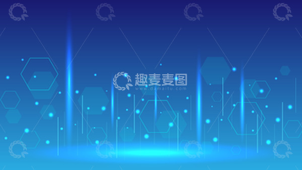 源文件下载【趣麦麦图】-科技光效蓝色数据未来科技背景