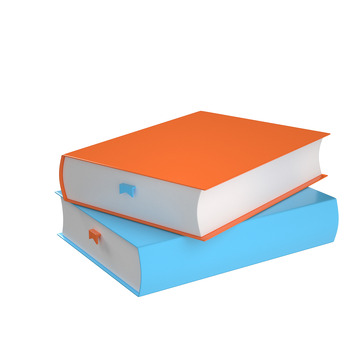 3D简约立体学生学习书本笔记本