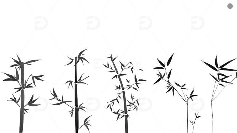 源文件下载【趣麦麦图】水墨 竹子 水墨画 元素