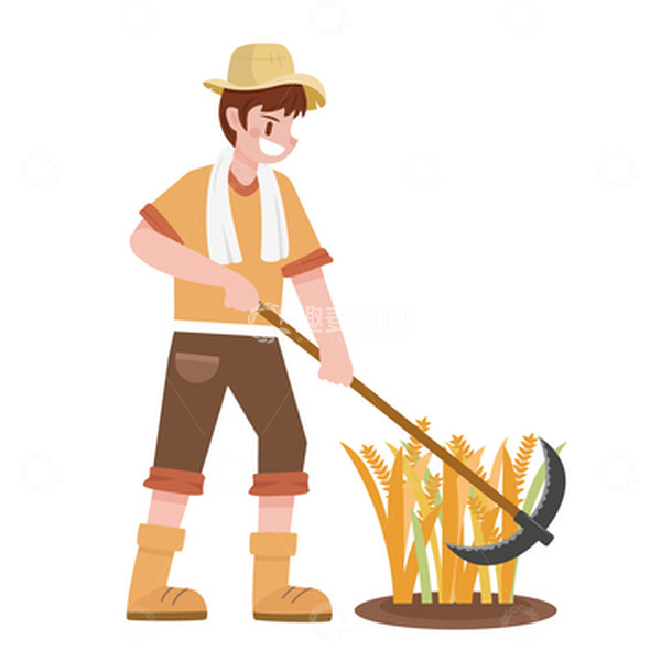 源文件下载【趣麦麦图】五一劳动节农民农忙元素