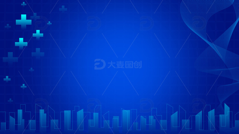 源文件下载【趣麦麦图】蓝色科技医疗背景
