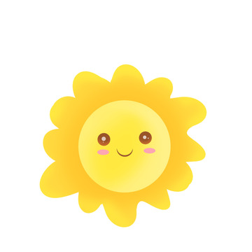 可爱卡通太阳笑脸元素