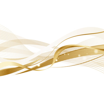 金色欧式复古大气装饰线条曲线元素