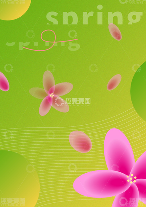 源文件下载【趣麦麦图】绿色小清新户外风景春天郊游装饰背景