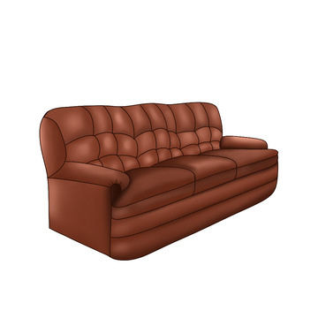 皮沙发 手绘卡通沙发