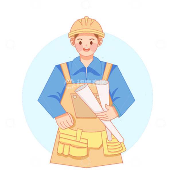 源文件下载【趣麦麦图】劳动节建筑工程师维修工农民工