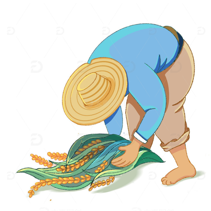 源文件下载【趣麦麦图】劳动节农耕种地农民插秧丰收民俗文化