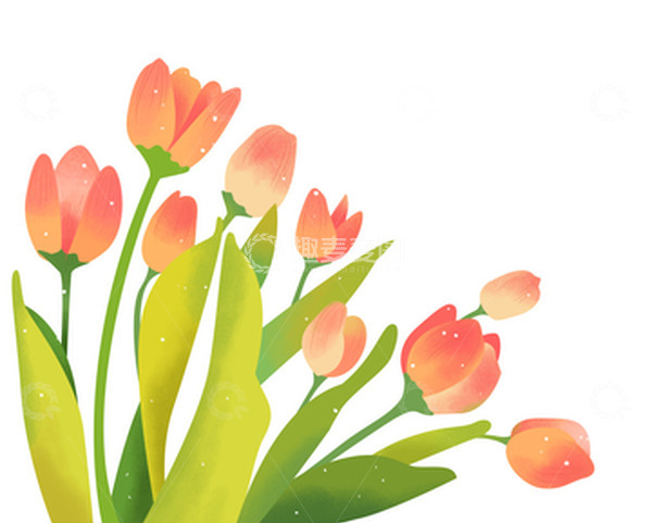 源文件下载【趣麦麦图】-手绘春天可爱花朵清新植物