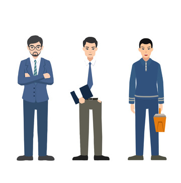 扁平风商务人士