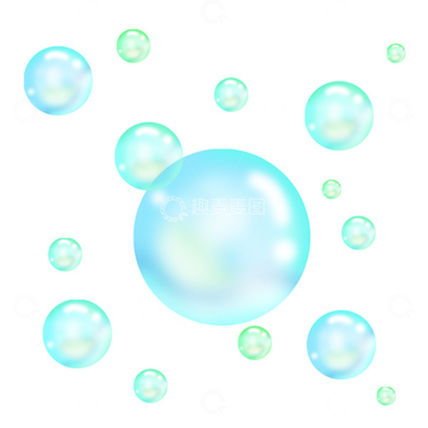 源文件下载【趣麦麦图】插画漂浮气泡装饰元素