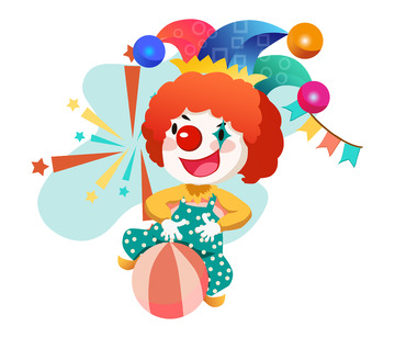 愚人节小丑手绘