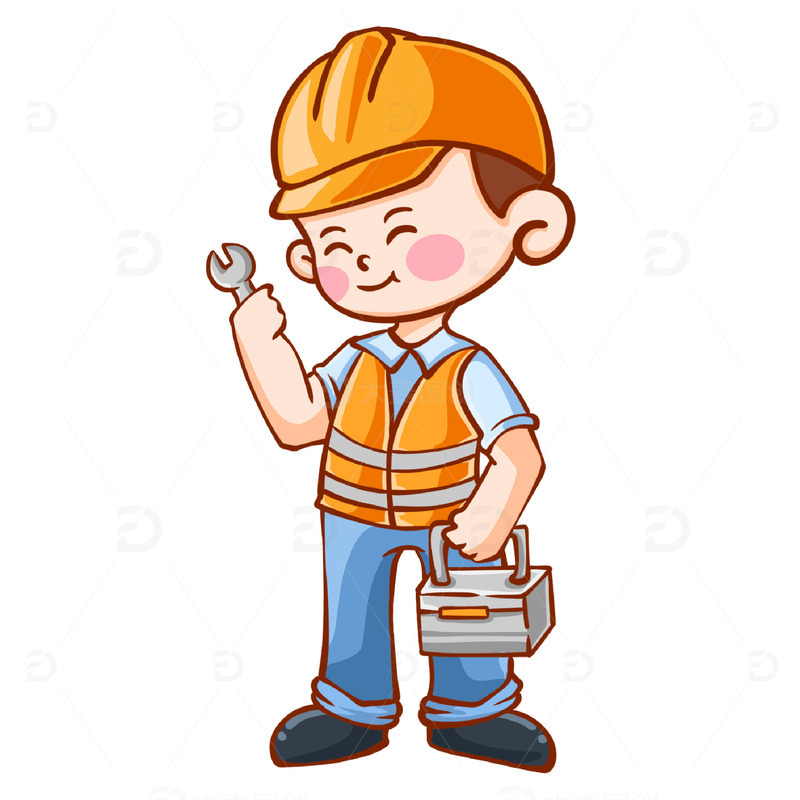 五一劳动节工人插画人物卡通