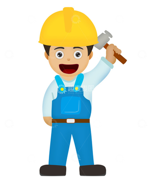 源文件下载【趣麦麦图】工人卡通人物手绘