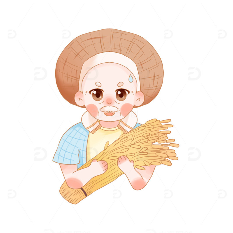 劳动节劳动人民劳动场景收获麦子农民