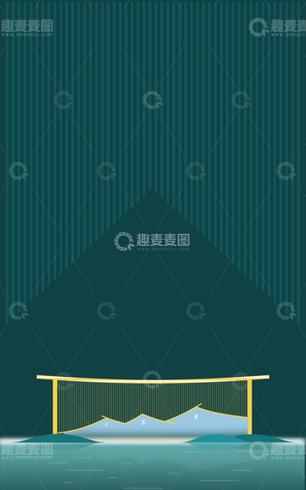 源文件下载【趣麦麦图】新中式建筑背景图