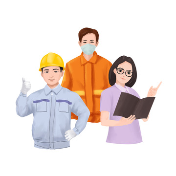 五一劳动者手绘图