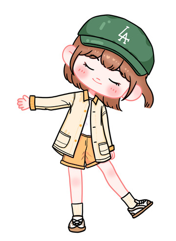 可爱Q版女孩全身